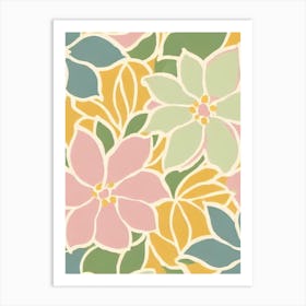 Cherry Blossom Pastel Floral 3 Flower Art Print