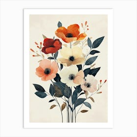 Flowers In A Vase Canvas Print Art Print