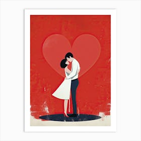 Romantic Couple, Valentine's Day Art Print