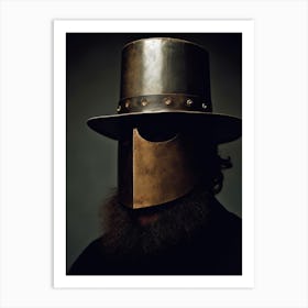 Man In A Helmet 1 Art Print