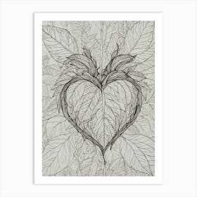 Heart Of Leaves 2 Art Print