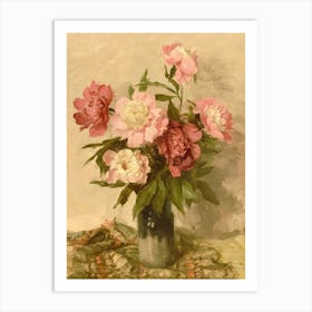 Peonies In A Vase 7 Art Print