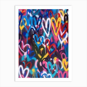 Heart Graffiti Art Print