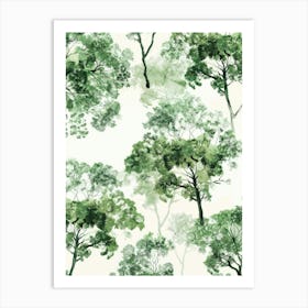 Green Trees Art Print