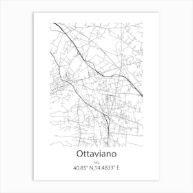 Ottaviano,Italy Minimalist Map Poster