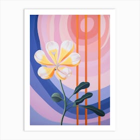 Freesia Flower 4 Hilma Af Klint Inspired Pastel Flower Painting Art Print