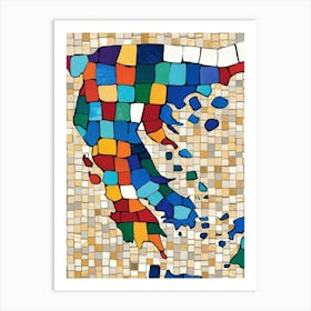 Mosaic Greece 1 Art Print