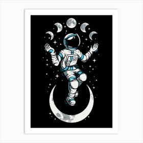 Astronaut In Space Art Print