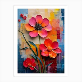 Flowers On A Wall Art Print