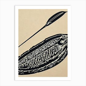 Anchovy Linocut Art Print