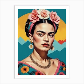Frida Kahlo Portrait (4) Art Print