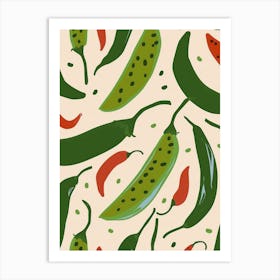 Chillis Abstract Pattern Art Print