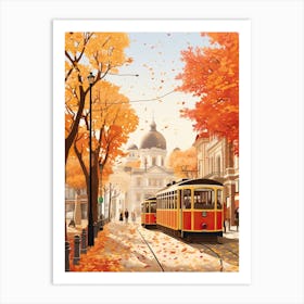 Budapest In Autumn Fall Travel Art 1 Art Print