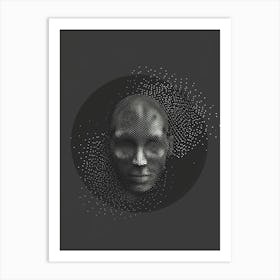 Abstract Portrait Of A Man 1 Art Print