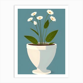 Daisies In A Pot Art Art Print