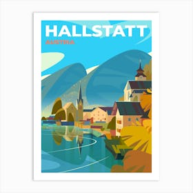 Hallstatt travel poster Art Print