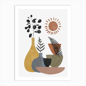 Sun And Flowers 1 Art Print