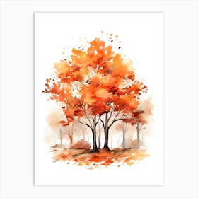 Cute Autumn Fall Scene 57 Art Print
