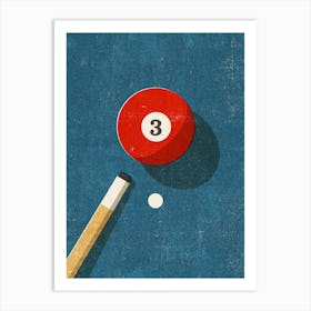 Billiards Ball 3 Art Print