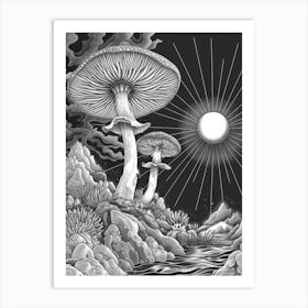 Mushroom Forest Art Print