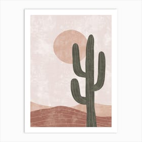 Cactus In The Desert 1 Art Print