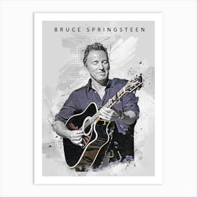 Bruce Springsteen Drawing Art Print