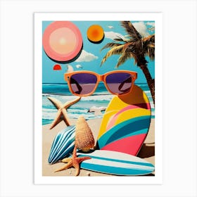 Day At The Beach Art Print