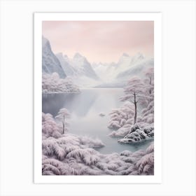 Dreamy Winter Painting Fiordland National Park New Zealand 4 Art Print