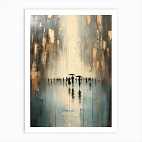 People In The Rain Art Print