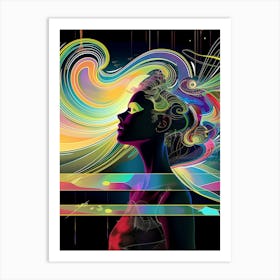 Beautiful, colorful, artwork print, "The Galaxy Next Door" Art Print