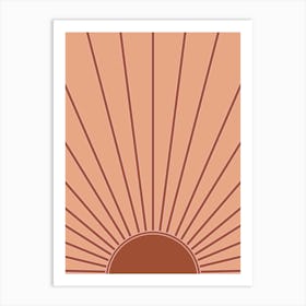 Sun Terracotta Art Print