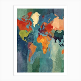 World Map 11 Art Print