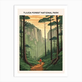 Tijuca Forest National Park Midcentury Travel Poster Art Print