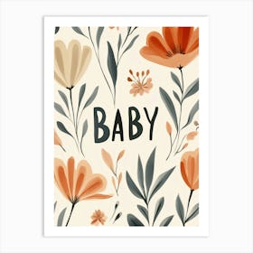 Baby (Floral) Art Print