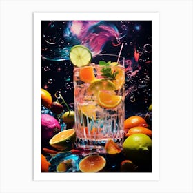 Zesty Fruit Photographic Collage 2 Art Print