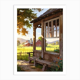 Barn In The Countryside 2 Art Print