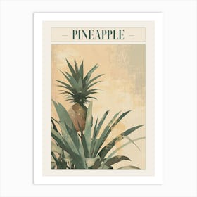Pineapple Tree Minimal Japandi Illustration 4 Poster Art Print