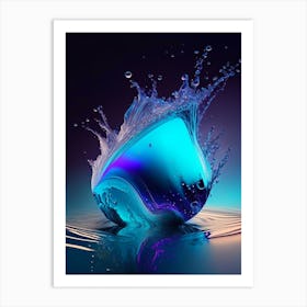 Water Splatter, Water, Waterscape Holographic 1 Art Print