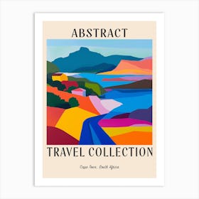 Abstract Travel Collection Poster Cape Town South Africa 2 Art Print