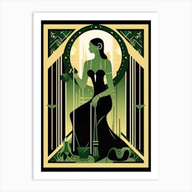 The Lovers, Black Cat Tarot Card 2 Art Print