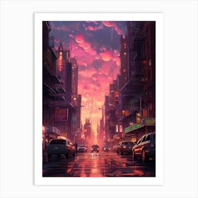 Sunset City 2 Art Print