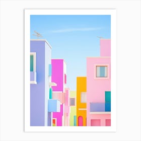 Porto Cesareo, Italy Colourful View 2 Art Print