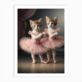 Ballerina Kittens Art Print