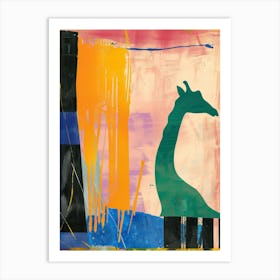 Giraffe 5 Cut Out Collage Art Print