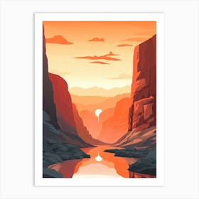 Canyon Abstract Minimalist 5 Art Print