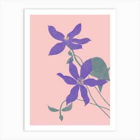 Abstract Purple Flower Art Print