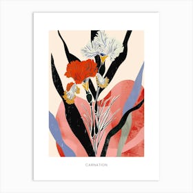 Colourful Flower Illustration Poster Carnation 2 Art Print