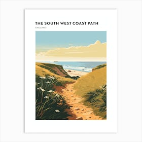 The South West Coast Path England 2 Hiking Trail Landscape Poster Art Print
