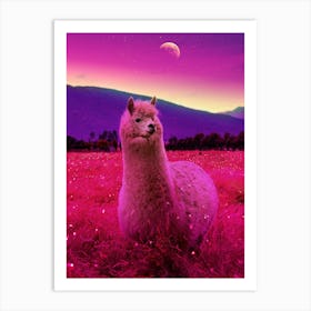 Llama Psicodélica Art Print