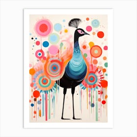 Bird Painting Collage Emu 3 Art Print